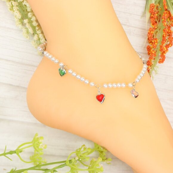 "Handmade Anklet – Elegant & Delicate Jewelry for Women | UNVRC1439 - Picture 3 of 10